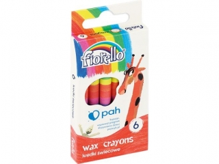 Kredki Fiorello wiecowe .6 kol. [opakowanie=12szt] (sz)