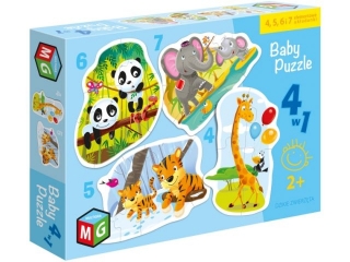 Baby Puzzle Dzikie Zwierzątka