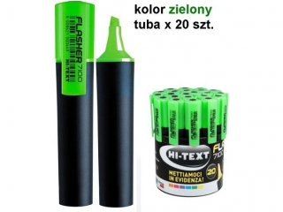 Zakreślacz FLASHER x20 Tuba zielony (1proc)