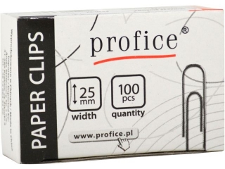 Spinacze biurowe Profice 25mm 100 szt.