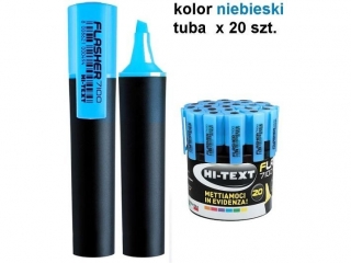Zakreślacz FLASHER x20 Tuba niebieski (1proc)