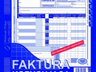 Druk -Faktura korygujca 2/3 A4