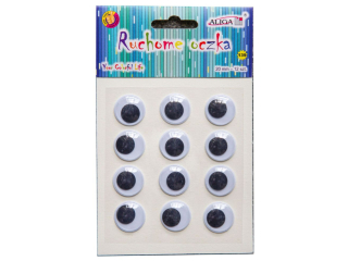 Ruchome oczka MT-6409 (139) samop.okrge 20 mm.bl.12szt