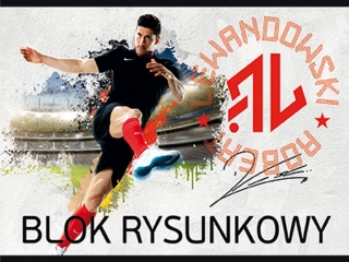 Blok rysunkowy A4, 20k. ROBERT LEWANDOWSKI [opakowanie=10szt