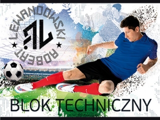 Blok techniczny A4, 10k. ROBERT LEWANDOWSKI [opakowanie=10sz