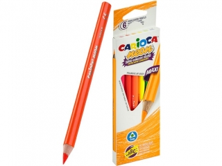 Kredki CARIOCA ołówkowe NEON MAXI 6 kol. (42809)
