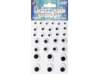 Ruchome oczka MT-6418(157) samop.owalne, mix rozm./bl. 30 szt.