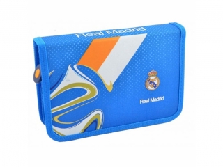 Piórnik pojedynczy bez wyposażenia, 2 klapki, 1BW2 Real Madrid Color