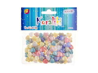 Koraliki w kształcie serc PJ-5693 rozm. 1, 1cm, otwór 2mm, op. 100szt.