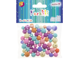 Koraliki silikonowe PJ-9456 mix kolorw i rozmiarw, op. 60szt.