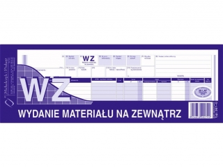 WZ Wydanie mat.na zewnątrz 1/2 A4
