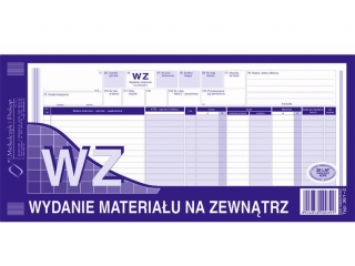 WZ Wydanie mat.na zewnątrz 1/3 A3