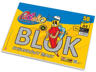 Blok rysunkowy A4 80g 50 kartek PAS-7221 [opakowanie=5szt]