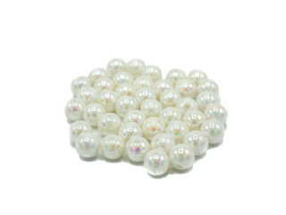 Koraliki PJ-0829 plastikowe opalizujące perłowe 8mm op.80szt.