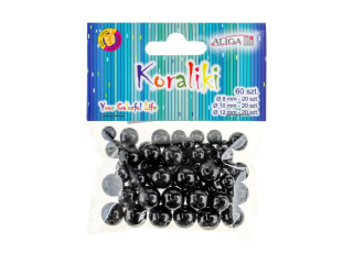 Koraliki plastikowe PJ-6287 mix rozmiarw op. 60szt.