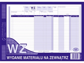 Druk - WZ Wydanie mat.na zewnątrz A4
