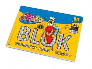 Blok techniczny A4 170g 50 kartek PAS-7238 [opakowanie=5szt]