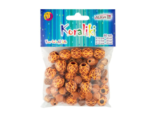 Koraliki PJ-0590 plastikowe, mix wzorw i rozmiarw, op.60szt.