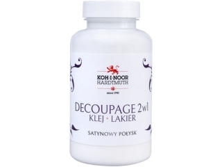 KIN DECOUPAGE 2 W 1 KLEJ + LAKIER SATYNOWY POŁYSK 200 ML
