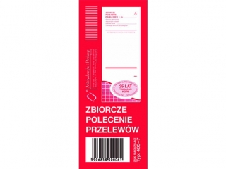 Druk - ZB Zbiorcze polecenie przelewu