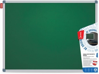 TABLICA KREDOWA MAGNETYCZNA MEMOBE ZIELONA, RAMA ALUMINIOWA CLASSIC, 300X120 CM