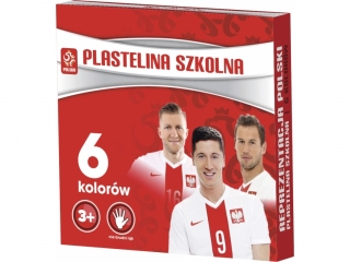 Plastelina szkolna 6 kolorów - PZPN