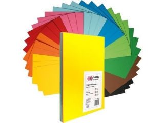 Karton kolorowy 170g, A4, 100 ark, 10 kol., Happy Color