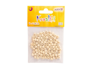 Koraliki drewniane PJ-2761 rozm.6mm op.100szt.