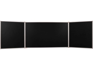 TABLICA TRYPTYK MEMOBE KREDOWA MAGNETYCZNA CZARNA, RAMA ALUMINIOWA PRESTIGE, 170X100 CM