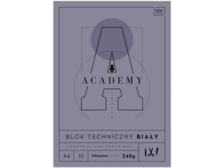 Blok techniczny A4 10 240g ACADEMY [opakowanie=10szt]