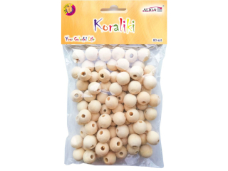 Koraliki drewniane PJ-3549 rozm.14mm op.80szt.