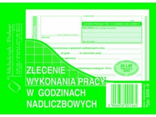 Druk - ZWP Zlecenie wyk.pracy w godz.nadl.