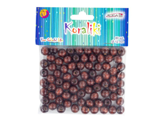 Koraliki drewniane PJ-0651 rozm.12mm, op.80szt.
