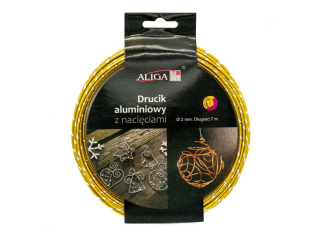 Drucik aluminiowy DA-6822 złoty z nacięciami 2mm x 7m PROM