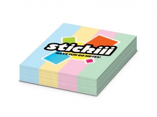 Zakadka indeks papierowa 19x76 mm 100 kartek 4 kolory mix PASTEL PAS-0503 [opakowanie=12szt]