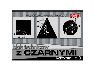 Blok techniczny z czarnymi kartkami 180 g/m2, A3, 10k.