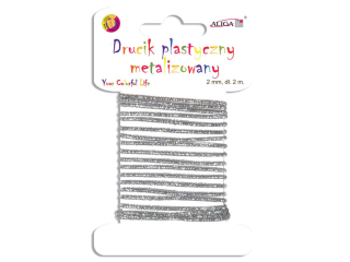 Drucik plastyczny DA-2139 metalizowany srebrny 2mm x 2m