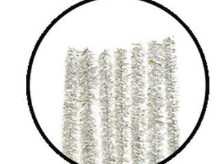 Druty pluszowe DPK-02 brokatowe srebrne