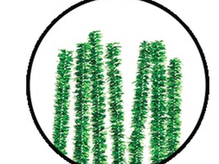 Druty pluszowe DPK-04 brokatowe zielone