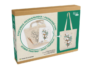 ROSA TALENT ZESTAW - TORBA DO MALOWANIA COTTON, BAWEŁNA 220 G. 38X42 CM