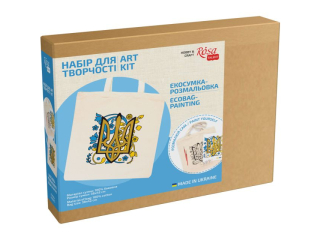 ROSA TALENT ZESTAW - TORBA DO MALOWANIA TRIDENT, BAWEŁNA 220 G. 38X42 CM