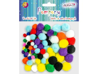 Pompony POM-201 mix kolorw 78szt