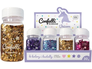 Confetti do dekoracji 30g UNICORN 12sz
