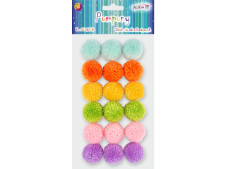 Pompony PM-0028 mix kolorw op.18szt.