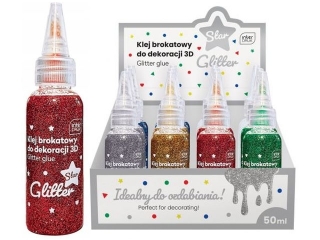 Klej brokatowy do dekor 3D 50ml STAR 12s [opakowanie=12szt]