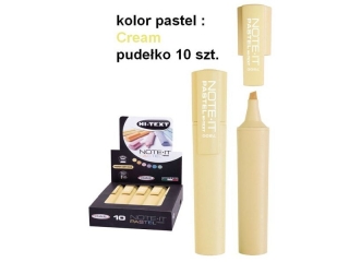 HI-TEXT 7200 NOTE-IT zakreślacze pastelowe x10 CREAM (opakowanie=10szt) (0proc)