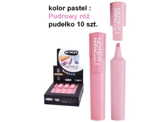 HI-TEXT 7200 NOTE-IT zakreślacze pastelowe x10 PUDROWY RÓŻ (opakowanie=10szt) (0proc)