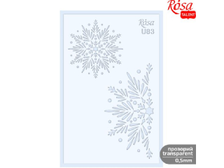 ROSA TALENT PLASTIKOWY SZABLON WIELOKROTNEGO UŻYTKU, NR U83, 13X20 CM - XMAS, GWIAZDKI