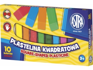 Plastelina kwadratowa Astra 10 kolorw [opakowanie=5szt]