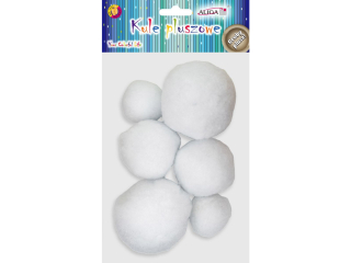 Kule pluszowe POM-3517 (kule niene) Gruby plusz , mix op. 6 szt.